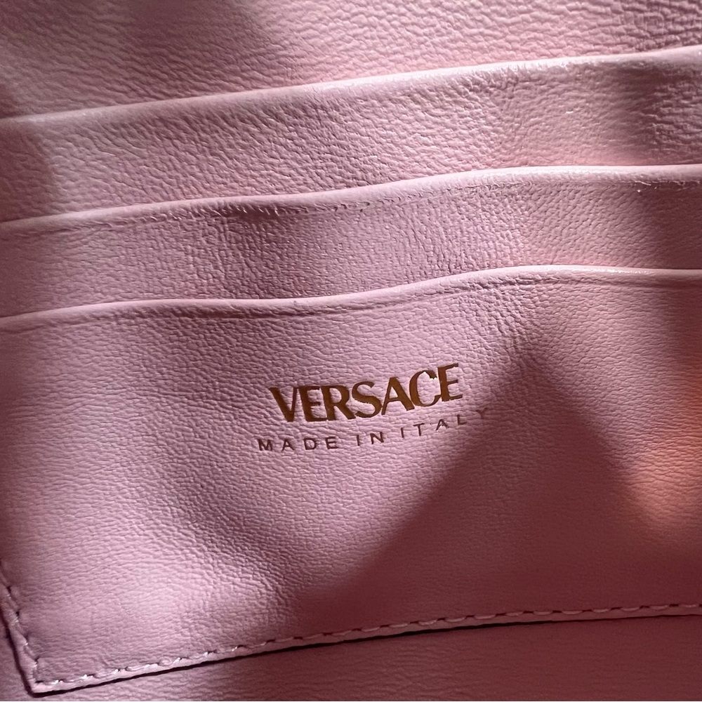 Versace Pink Virtus Faux Fur Crossbody Bag - Picture 10 of 12